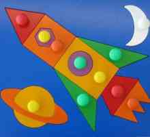 Applique za djecu: raketa iz geometrijskih figura