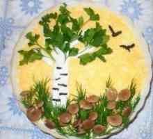 "Birch grove", salata: recepti, načini uređenja