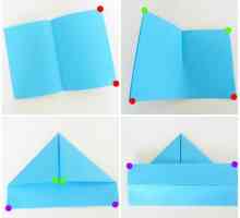 Papir brod origami: shema