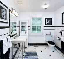 Crna i bijela kupaonica: fotografija, ideja, savjeti