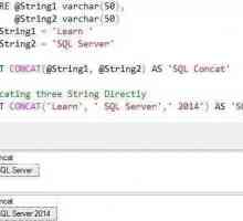 Što funkcionira SQL CONCAT?