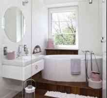 Ideje za malu kupaonicu: pločice, police, ogledalo svjetlošću