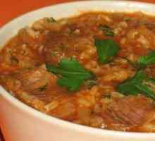 Kako je kuhana juha kharcho? Recept s krumpirom i rižom