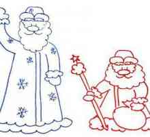 Kako crtati Djed Mraz i Snijeg Maiden korak po korak