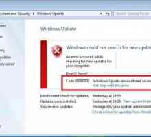 "Šifra 800b0001 pogreška Windows Update": kako to popraviti?