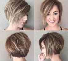 Kratka ženska frizura za finu kosu: fotografija