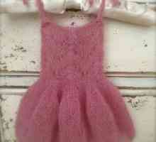 Prekrasna pletena haljina za djevojčicu od 1 godine