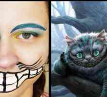 Šminka mačke Cheshire od Alice in Wonderland do Halloween s vlastitim rukama