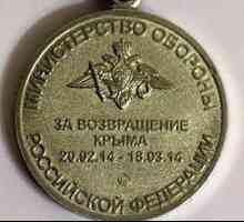 Medalje `Za povratak Krima `. Medalja FSB-a "Za povratak Krima"