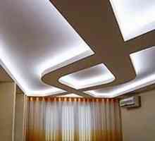 Višeslojni strop od kartona od gipsa s osvjetljenjem vlastitih ruku