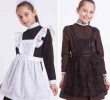Modne školske uniforme za djevojčice s pregačom. Školske uniforme za pune djevojke (fotografija)