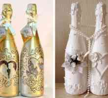 Dekoracija svadbenog šampanjca sa svojim rukama: fotografija