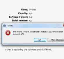 Pogreška 21 na iPhoneu: uzroci pojavljivanja, kako to popraviti