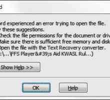 Pogreška pri otvaranju datoteke Worda: uzroci, rješavanje problema