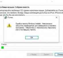 Pogreška u sustavu Windows Installer prilikom instalacije iTunes: kako popraviti?