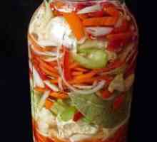 Povrće salata slojeva za zimu. Recept za brzu recepturu