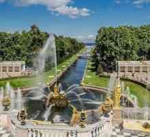 Peterhof, gornji park: skulpture, fontane, fotografija