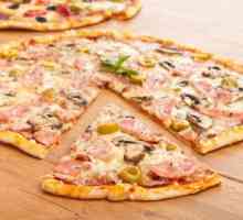 Pizza je tanka: recept bez kvasca