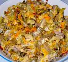 Salad `Objorka` s govedinom: recept kuhanja s fotografijom