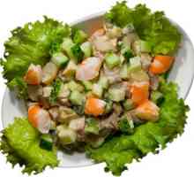 Salata `Olivier` dijeta: recept s fotografijom