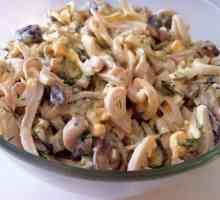 Salata s lignjem i gljivama: recepti, kuhanje i recenzije