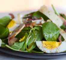 Salate s špinatem: recept za korak po korak kuhanje
