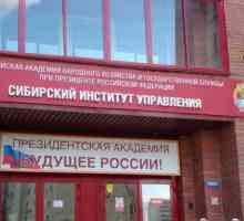 Sibirski institut za upravljanje (SIU RANHiGS), Novosibirsk: adresa, fakulteti