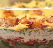 Slojevita salata s bakalenom jetre: izbor sastojaka i receptura