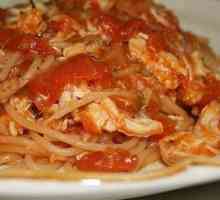 Špageti s piletinom fileta: dvije varijante talijanskog jela