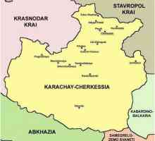 Glavni grad Karachay-Cherkess Republic. Karachay-Cherkessia na karti