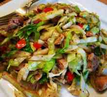 Topla salata s govedinom i povrćem: recept s fotografijom