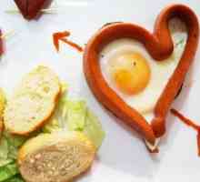 Doručak s ljubavlju: kobasica u obliku srca s jajima