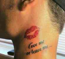 Značenje tetovaže je "poljubac"