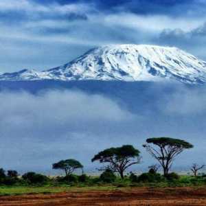 Afrika: geografske koordinate vulkana Kilimanjaro