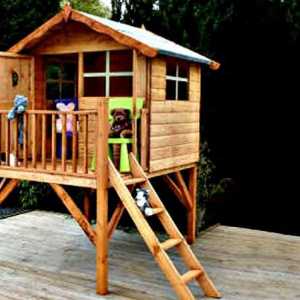 Drvena kuća za dijete s vlastitim rukama: nacrti, fotografije