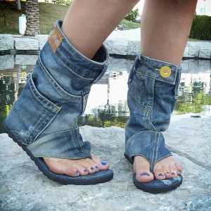 Jeans ljetne čizme: što da nose?