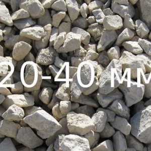Frakcija 20-40 - granitni šljunak: njegova težina, gustoća i druge osobine