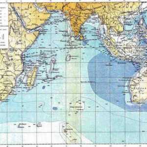 Zemljopisni položaj Indijskog oceana: opis, značajke. Indijski ocean na karti