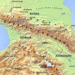 Zemljopisni položaj Kavkaza, teritorij, prirodni uvjeti
