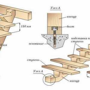 Izrada drvenih stubišta sa svojim rukama: crteži. Tehnologija proizvodnje drvenih stepenica