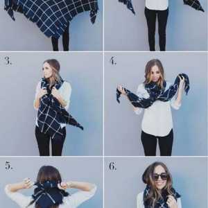 Kako nositi pokrivač s kaputom ili jaknom: fotografije, načine