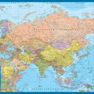 Kako se kontinent Eurasia nalazi u odnosu na druge. pregled
