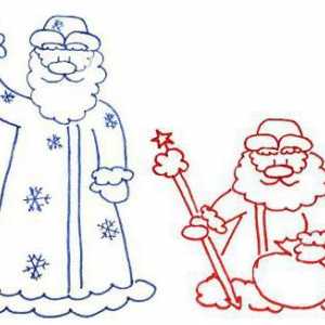 Kako crtati Djed Mraz i Snijeg Maiden korak po korak