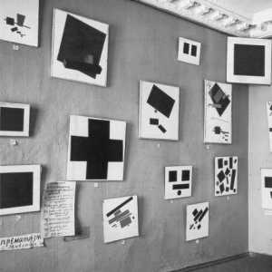 Slikarstvo Kazimir Malevich "Sastav Suprematista": opis