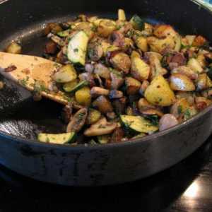 Pržena krumpir s tikvicama: najbolji recept