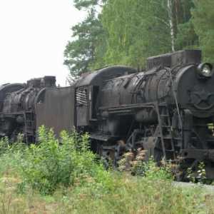 Groblje parnih lokomotiva, Perm Teritorij. Stara, beskorisna željeznička tehnologija