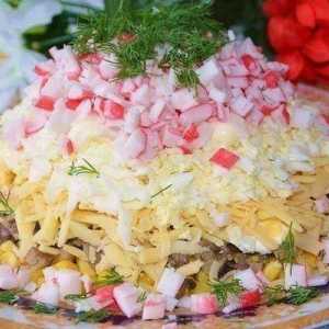 Klasična salata recept s gljivama i rakovima