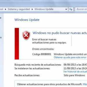 Šifra pogreške 800b0001 Windows 7: što je to i kako se nositi s tim