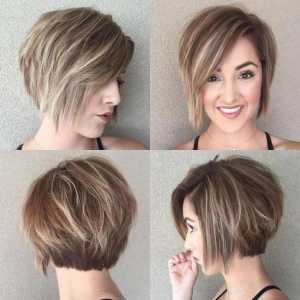 Kratka ženska frizura za finu kosu: fotografija