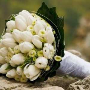 Prekrasan buket vjenčanih tulipana